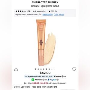 Charlotte Tilbury Highlighter Wand in Spotlight